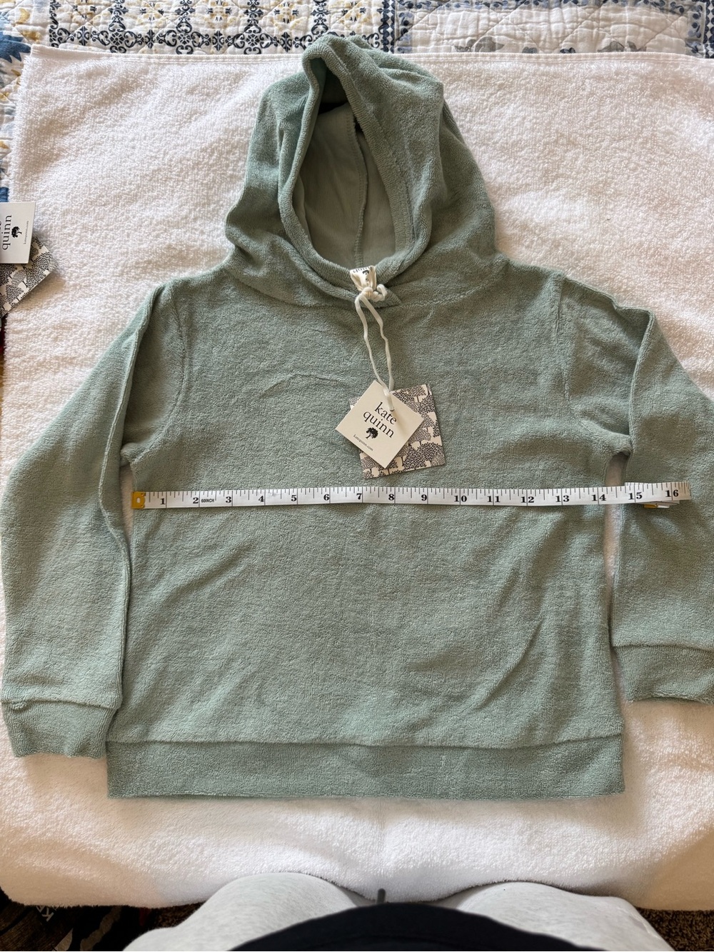 Kate Quinn Kids Sage Green Hooded Sweater